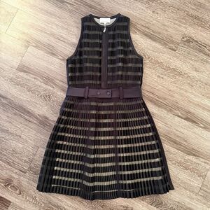 3.1 Phillip Lim Pleated Sleeveless Belted Dress